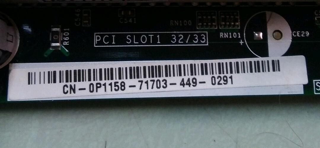 Dell PowerEdge Motherboard 0P1158 CPU SL6PF
