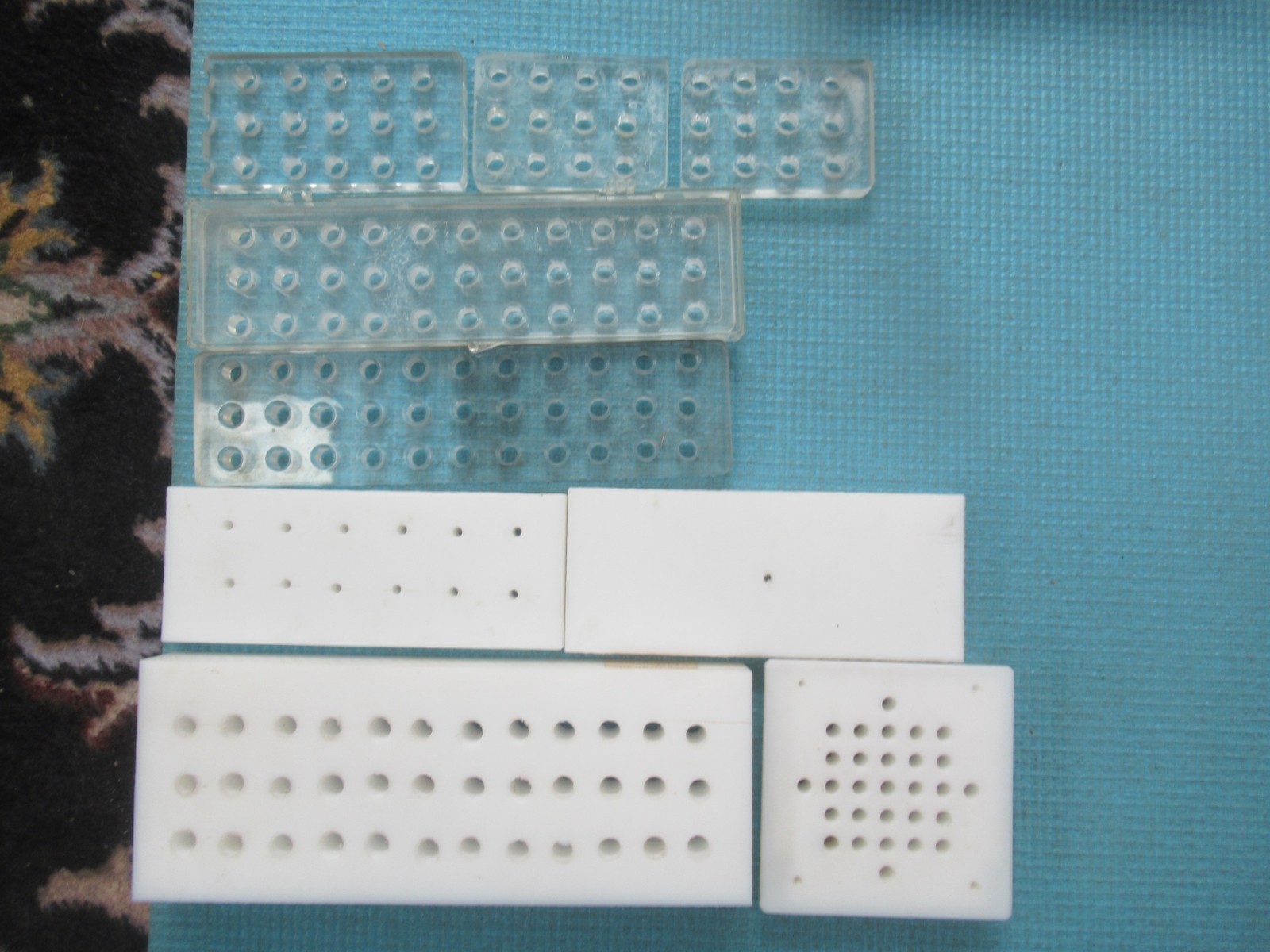 4 UHMW Tapping Blocks Rectangular Ultra High Molecular Weight Polyethylene Solid