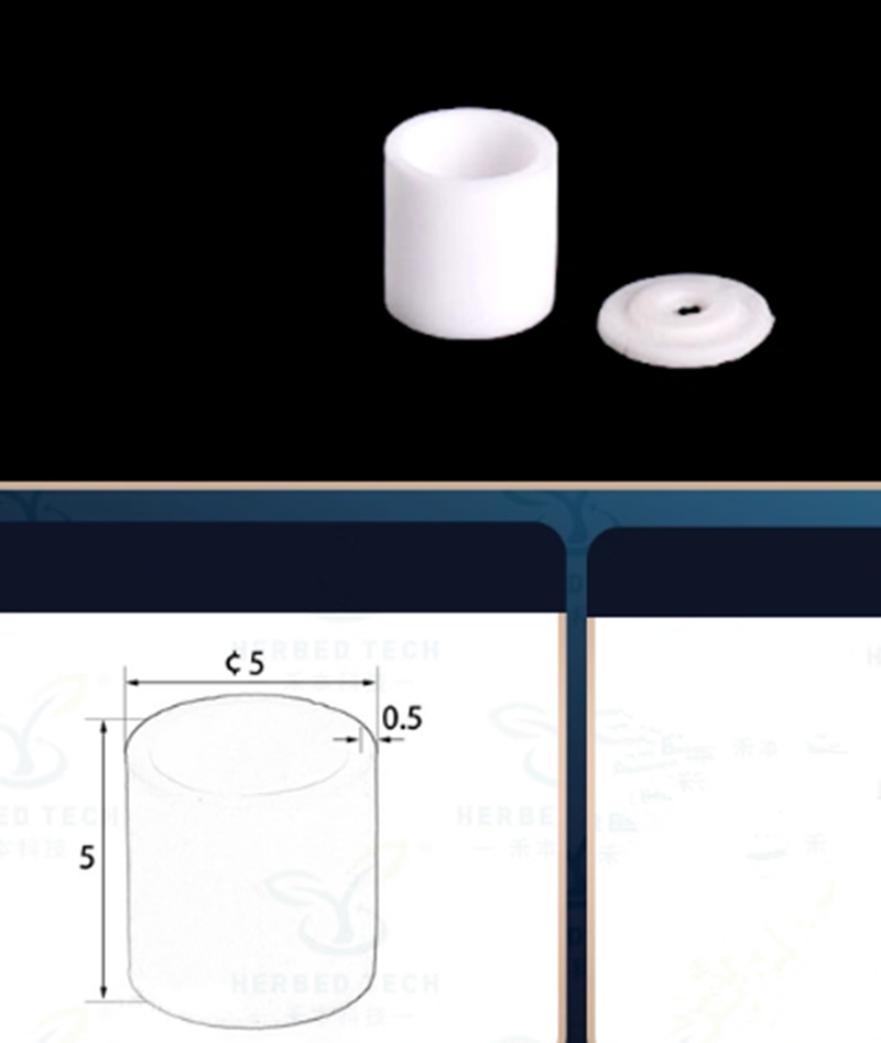 New 10pcs 56ul Alumina Ceramic Cylinder Crucible D5*H5mm+Lid