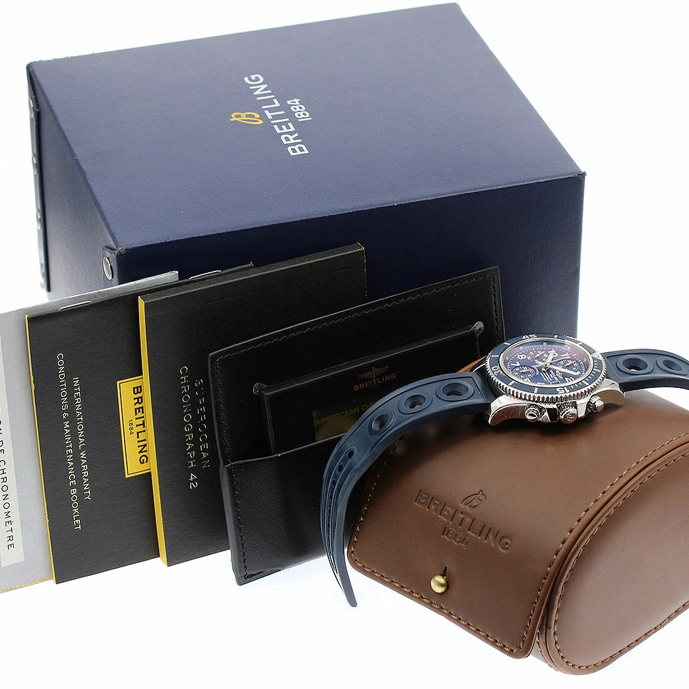 BREITLING Watch Superocean 42 A13311 Blue Dial Chronograph Automatic Men’s w/Box