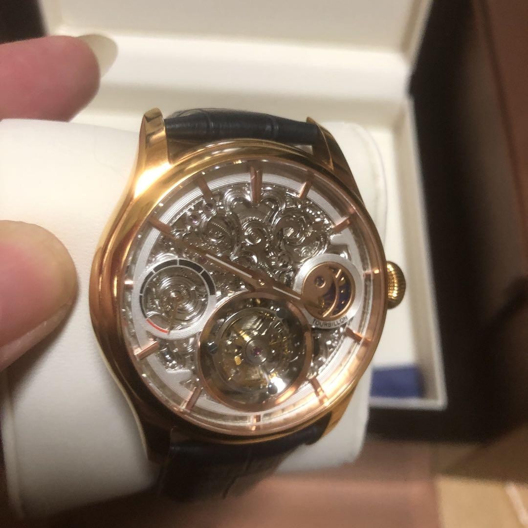 Memorigin Navigator Tourbillon Manual Wind Skeleton Rose Gold Moonphase PR Boxed