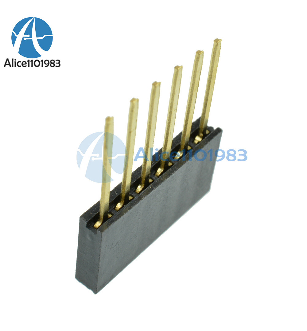 50pcs 6 Pin 2.54 mm Stackable Long Legs Femal Header For Arduino Shield