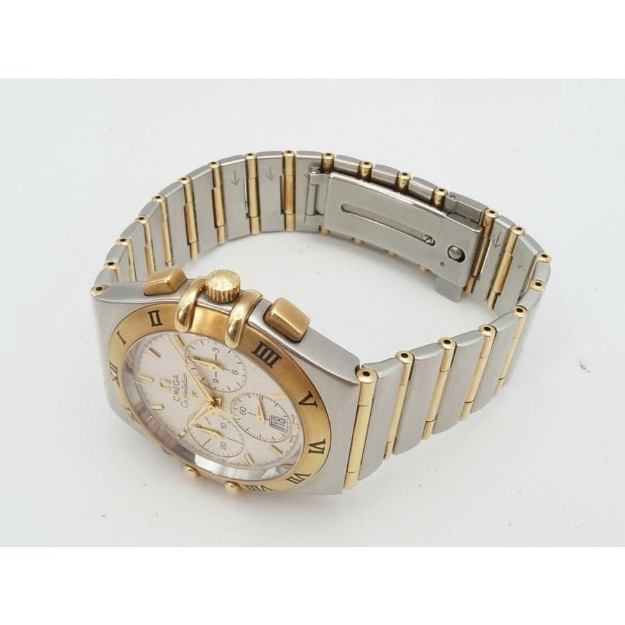 OMEGA Watch Constellation 1242.30 Chronograph 18K Yellow Gold SS Quartz Men’s