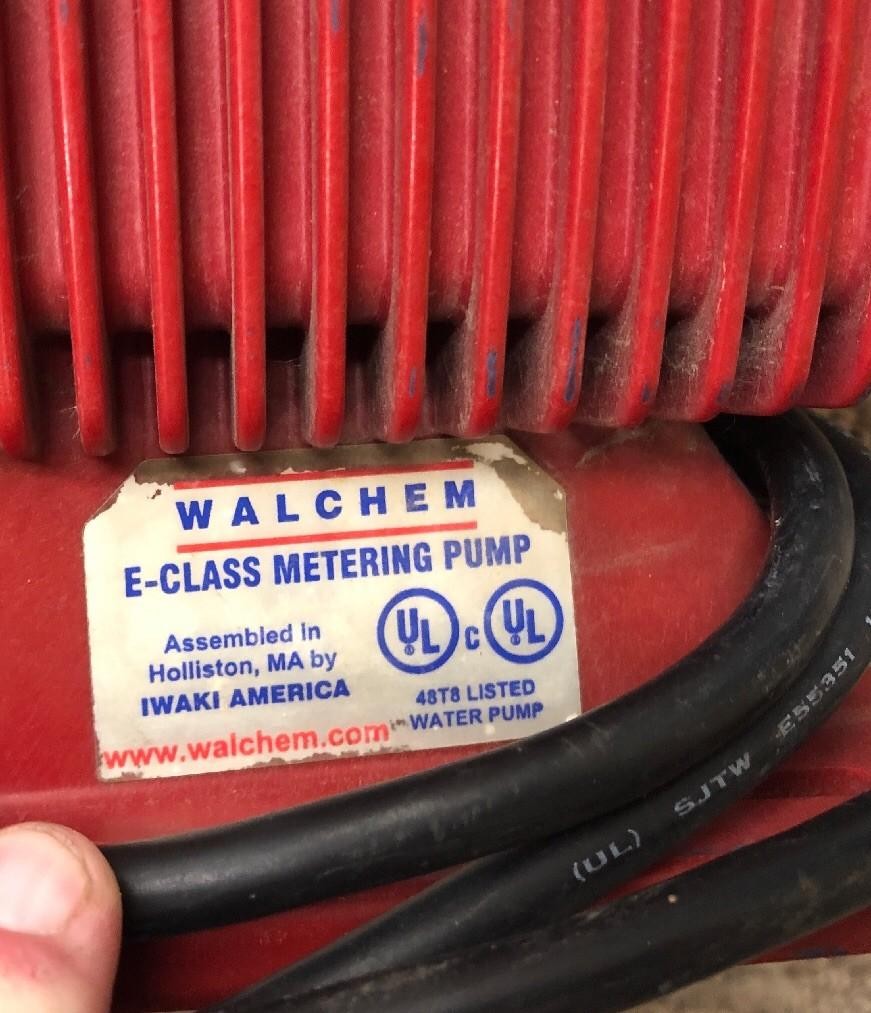 IWAKI WALCHEM METERING PUMP EWB30Y1-VC