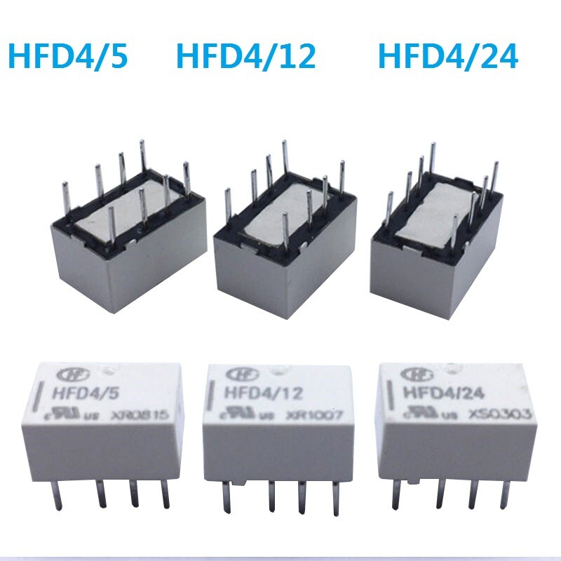 HongFa Relay HFD4/5 XR0815 HFD4/12 XR1007 HFD4/24 XS0303 2A 8Pins Singal Relay