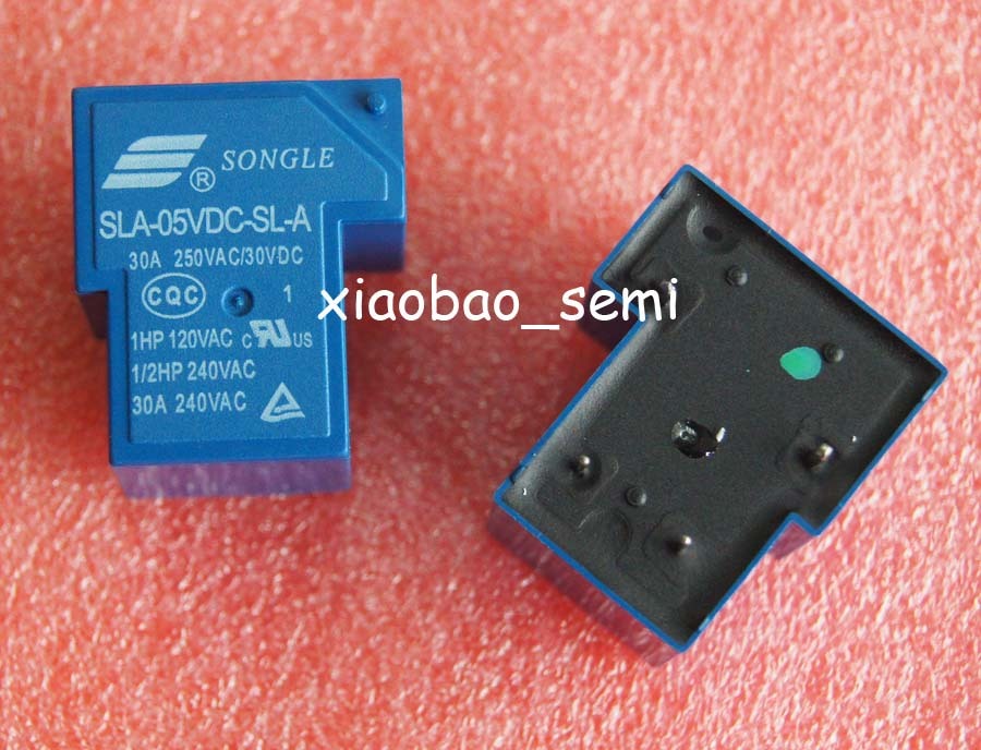 10PCS SLA-05VDC-SL-A 5V T90 30A 250VAC 30VDC ORIGINAL SONGLE Relay 4PIN