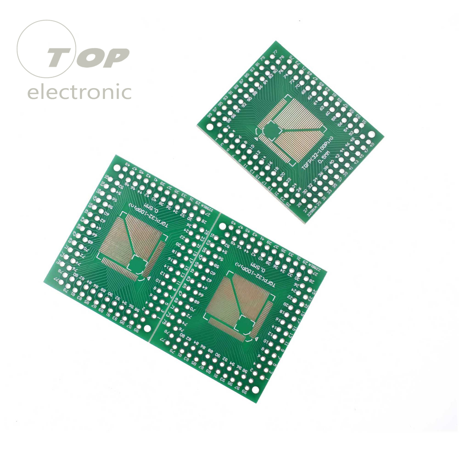 10pcs QFP/TQFP/LQFP/FQFP 32/44/64/80/100 to DIP Adapter PCB Board Converter M151