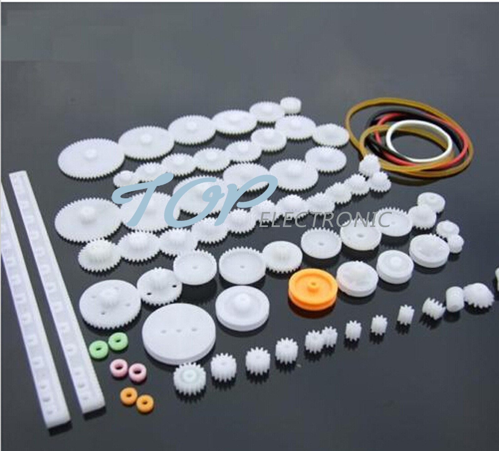 75 Kinds Plastic Shaft Single Double Reduction Crown Worm Gears DIY For Robot