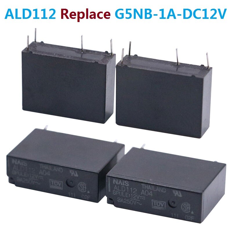 2pcs MATSUSHITA ALD112 12V Panasonic Relay 3A 4Pins Replace G5NB-1A-DC12V