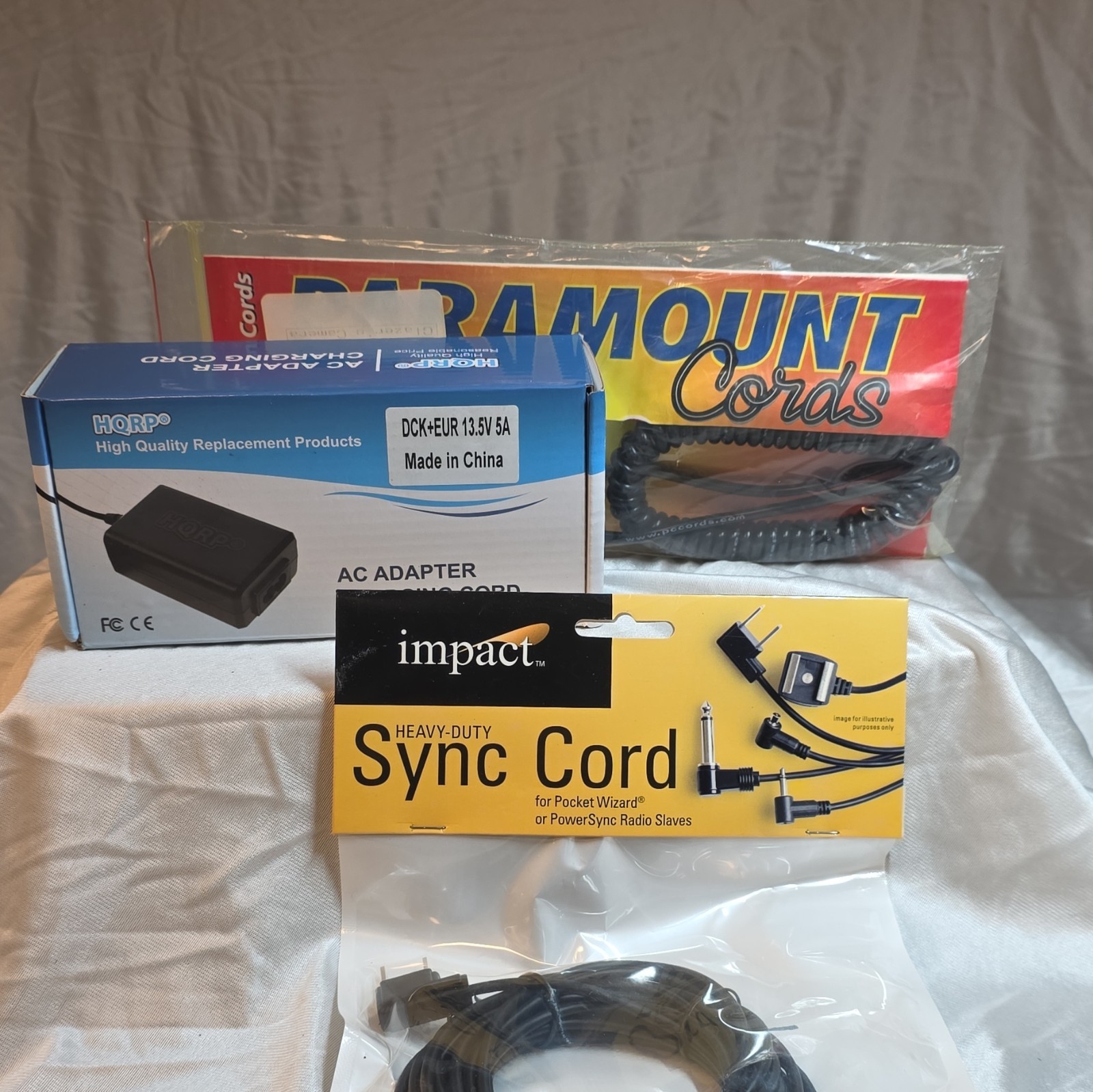 HORPO, Paramount, Impact Sync Cord, AC Adapter, Coiled Cord DCK+EUR 13.5V 5A Lot
