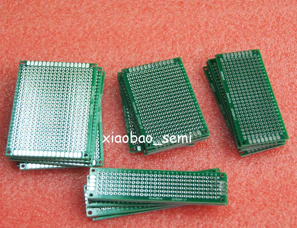 20pcs Double Side Prototype PCB Tinned breadBoard 5×7 4×6 3×7 2×8 CM Each 5PCS