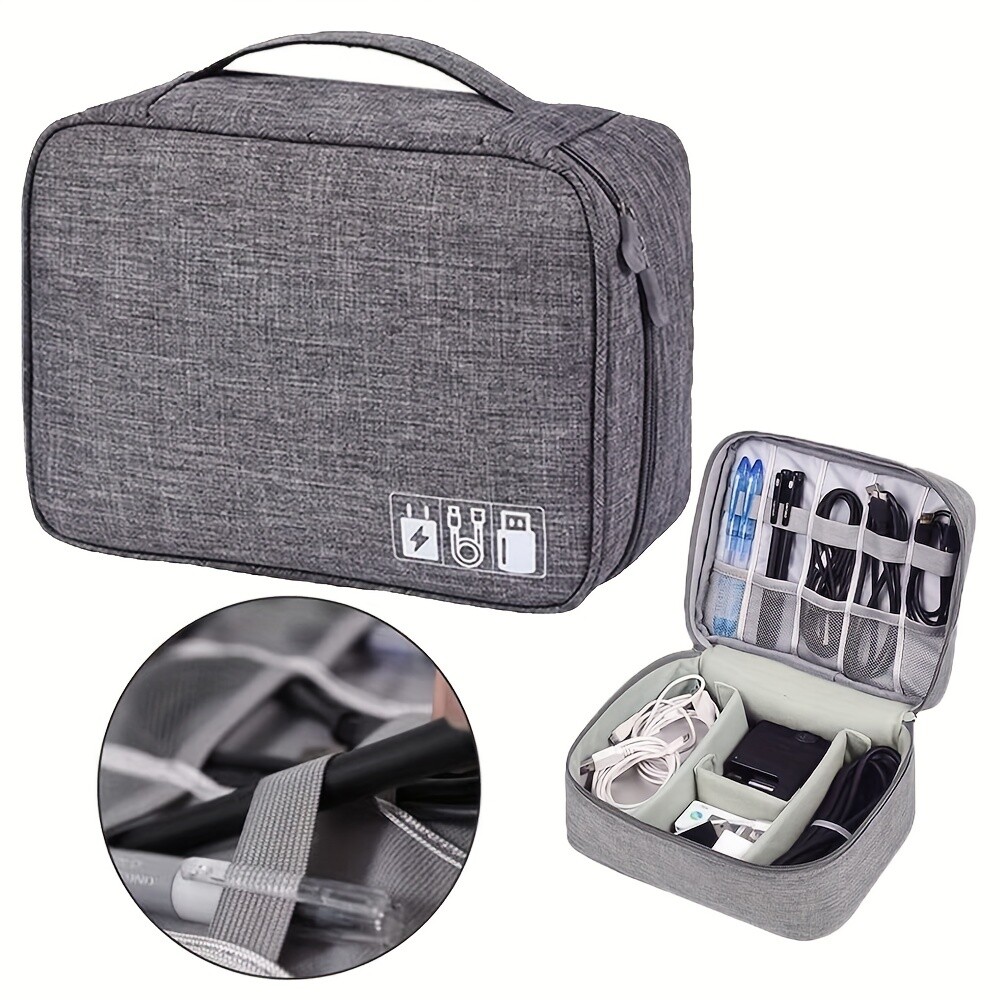 Electronics Organizer Travel Cable Organizer Bag Waterproof Portable Digital Sto