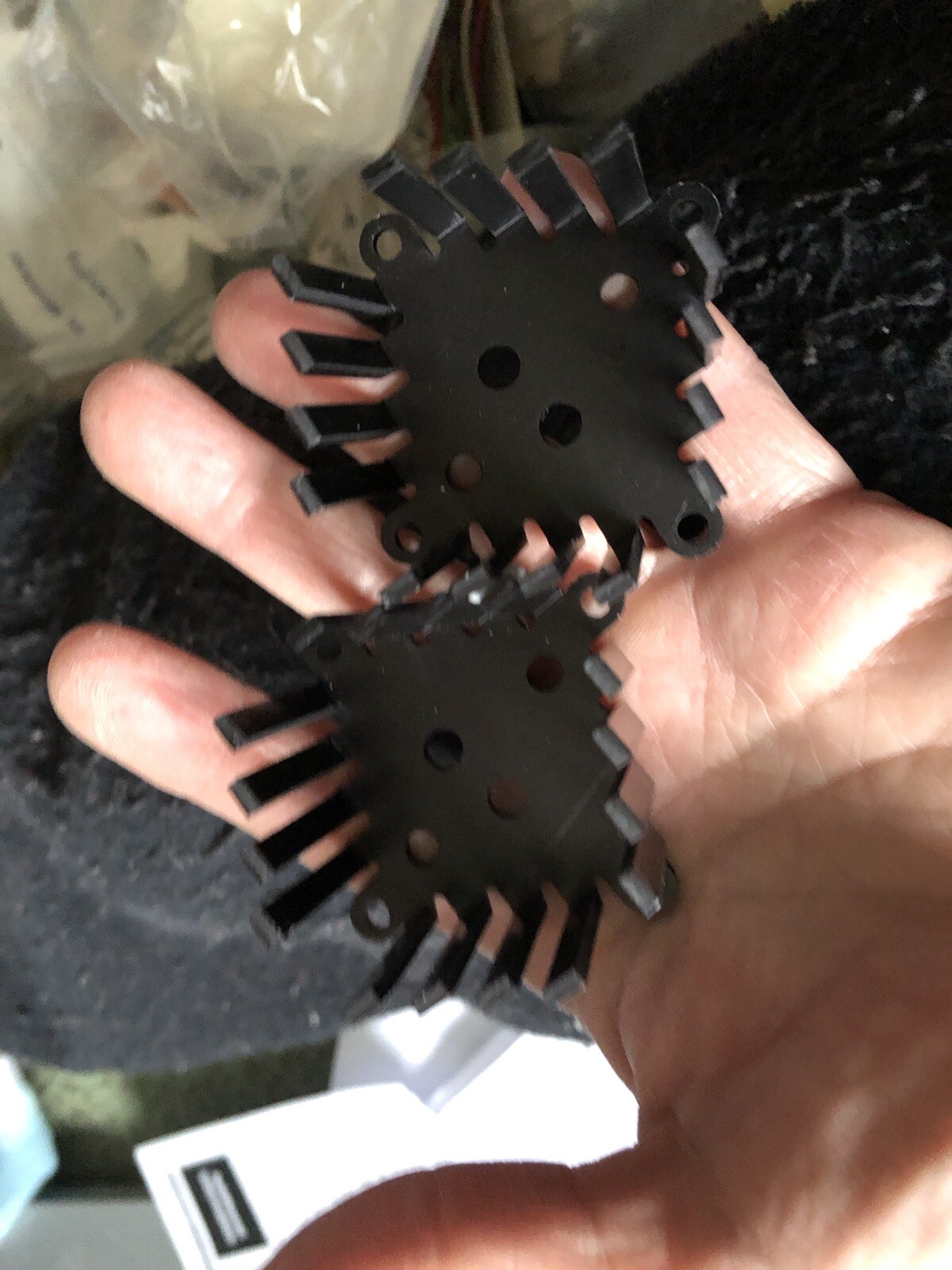 Lot of black thermal heats ink electronic things