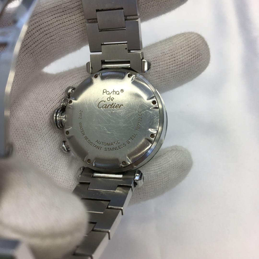 Cartier Watch Pasha C Chronograph 2412 Automatic Stainless Steel Water Resistant