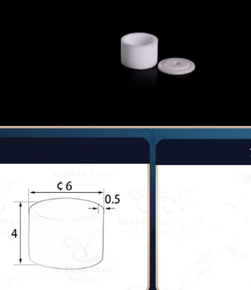 New 10pcs 68ul Alumina Ceramic Cylinder Crucible D6*H4mm+Lid