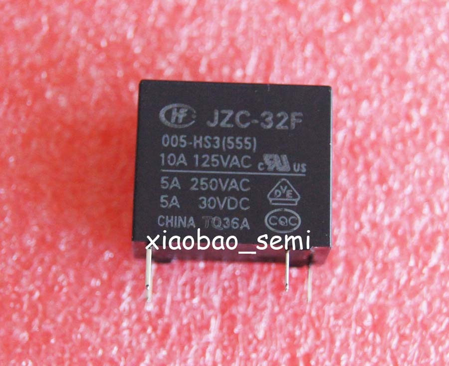 10PCS JZC-32F-005-HS3(555) JZC-32F-005-HS HF32F-5V-HS SPST ORIGINAL Relay