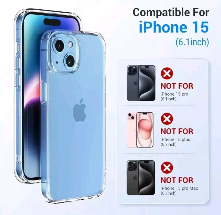 (Lot of 2) AVEN 5 in 1 for iPhone 15: Case, 2+2 Temp. Glass Screen/Cam Protector