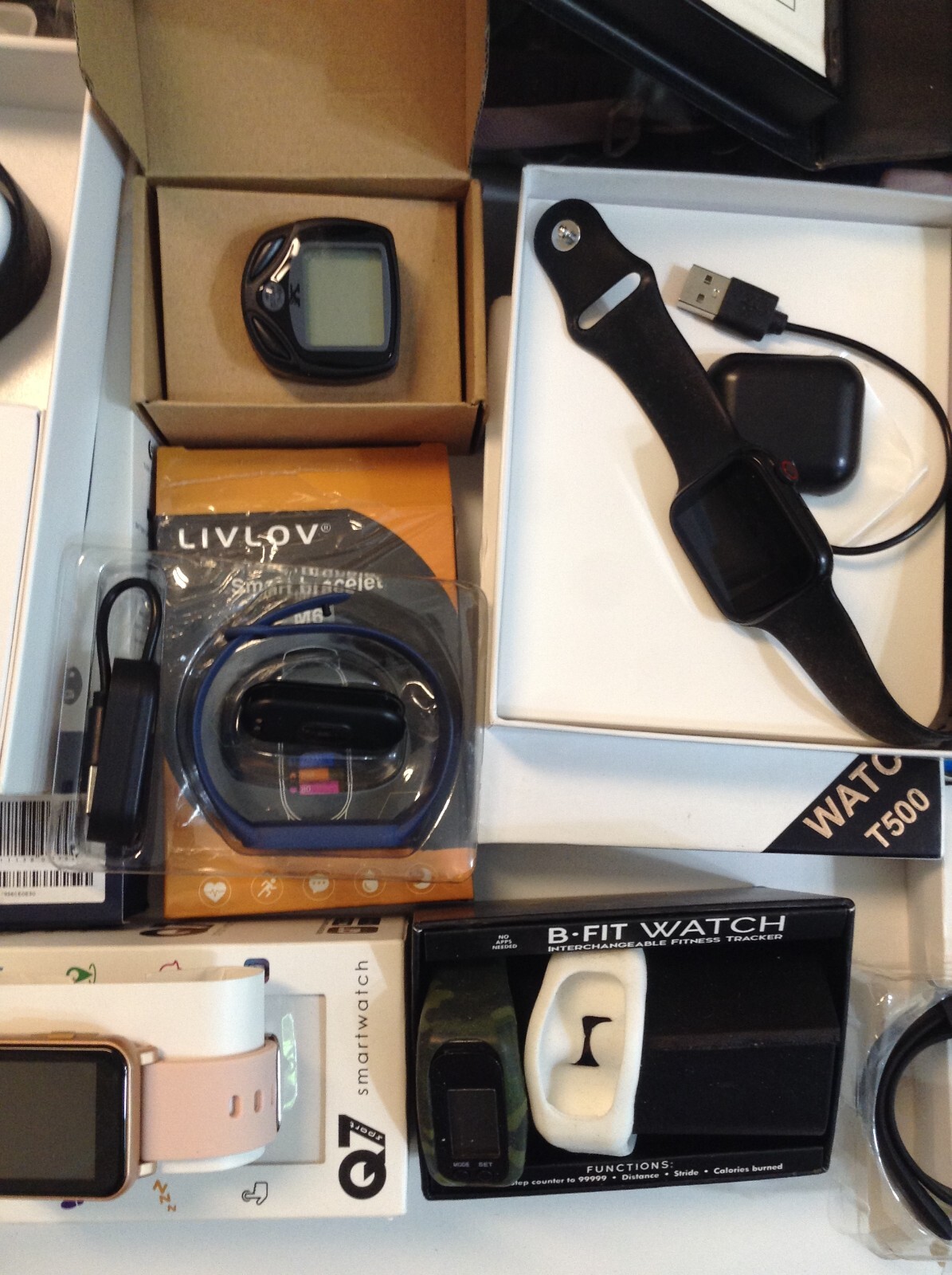 HUGE lot AS IS UNTESTED USED activity trackers bands chargers cases cords Lot-2