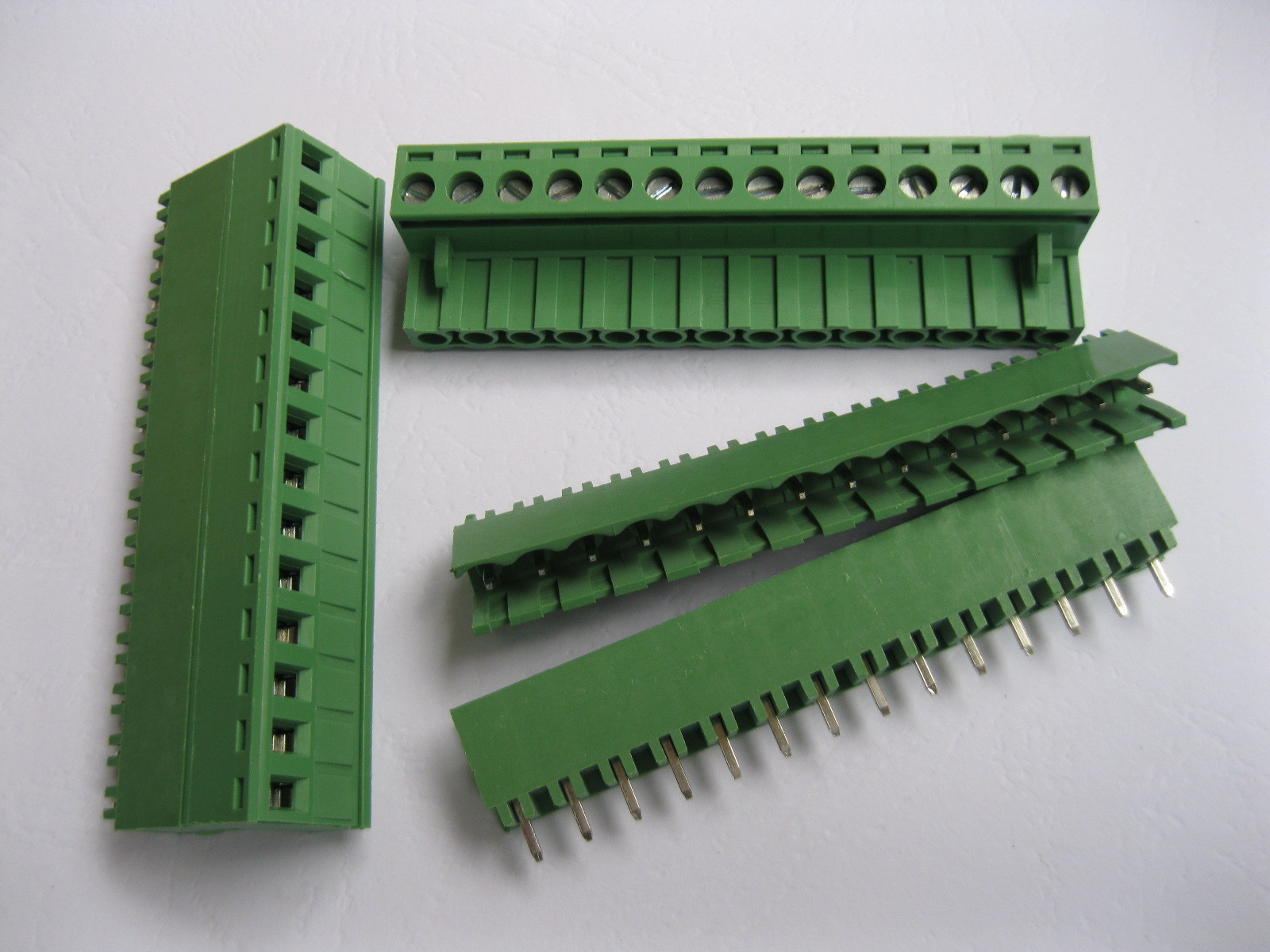 50 pcs 14 pin/way 5.08mm Screw Terminal Block Connector Green Pluggable Type New