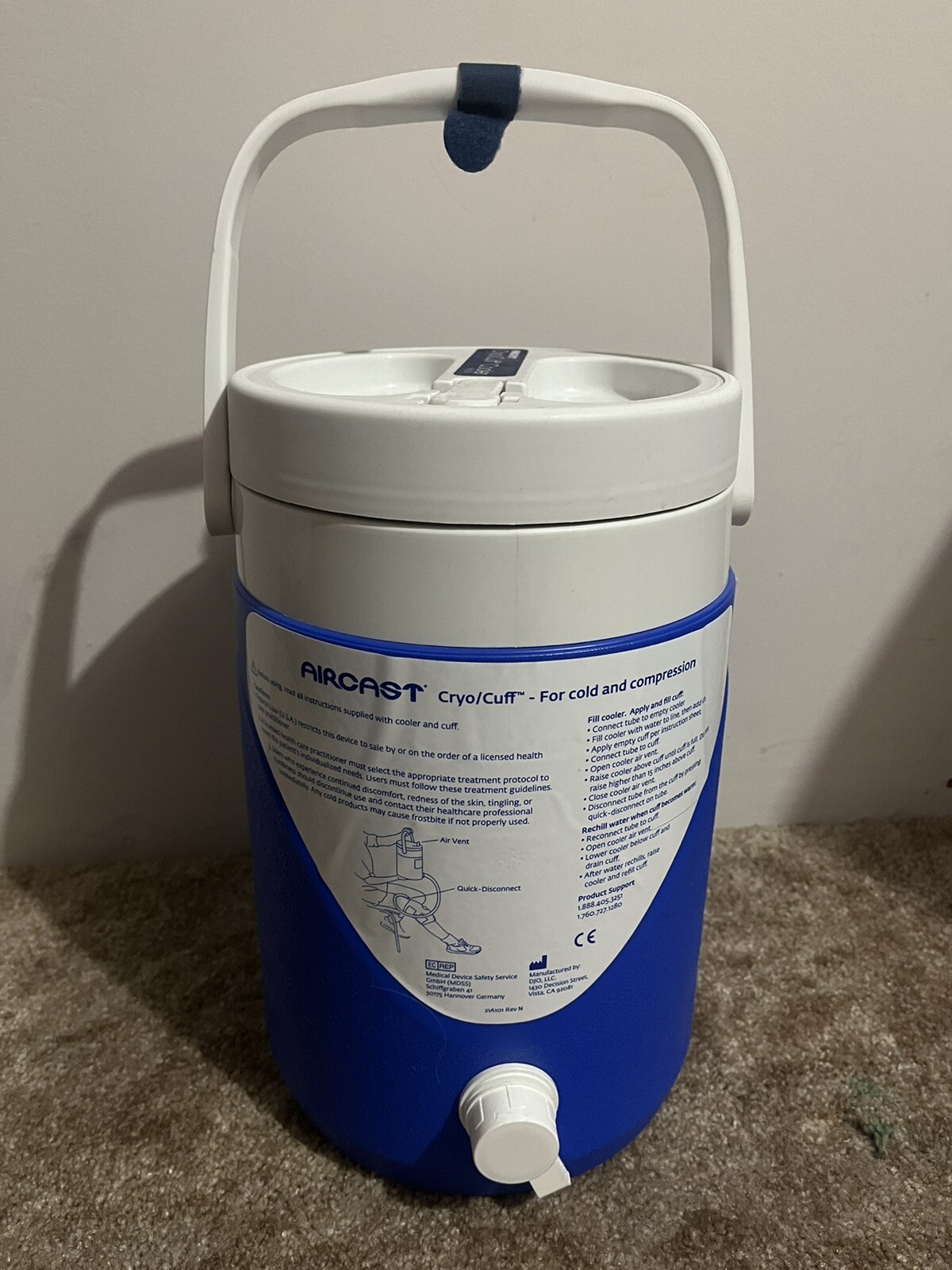 Aircast Cryo/Cuff Cryocuff Cooler, Hose, Foil Very Clean