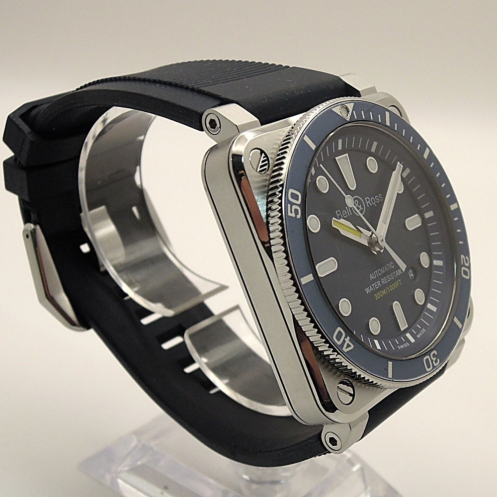Bell & Ross BR03-92 Diver Blue Automatic Date 42mm Steel 300m Full Set Watch