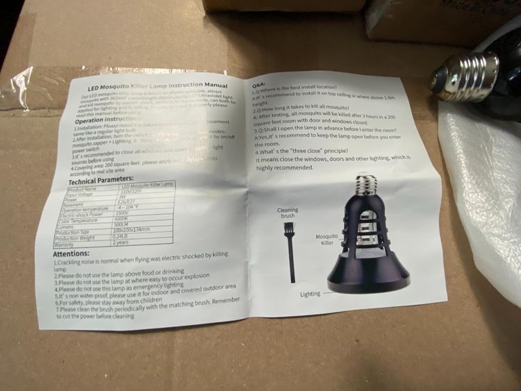 New 10 PC Mosquito Zapper Lamp Bulbs Wholesale Resale Lot #7026