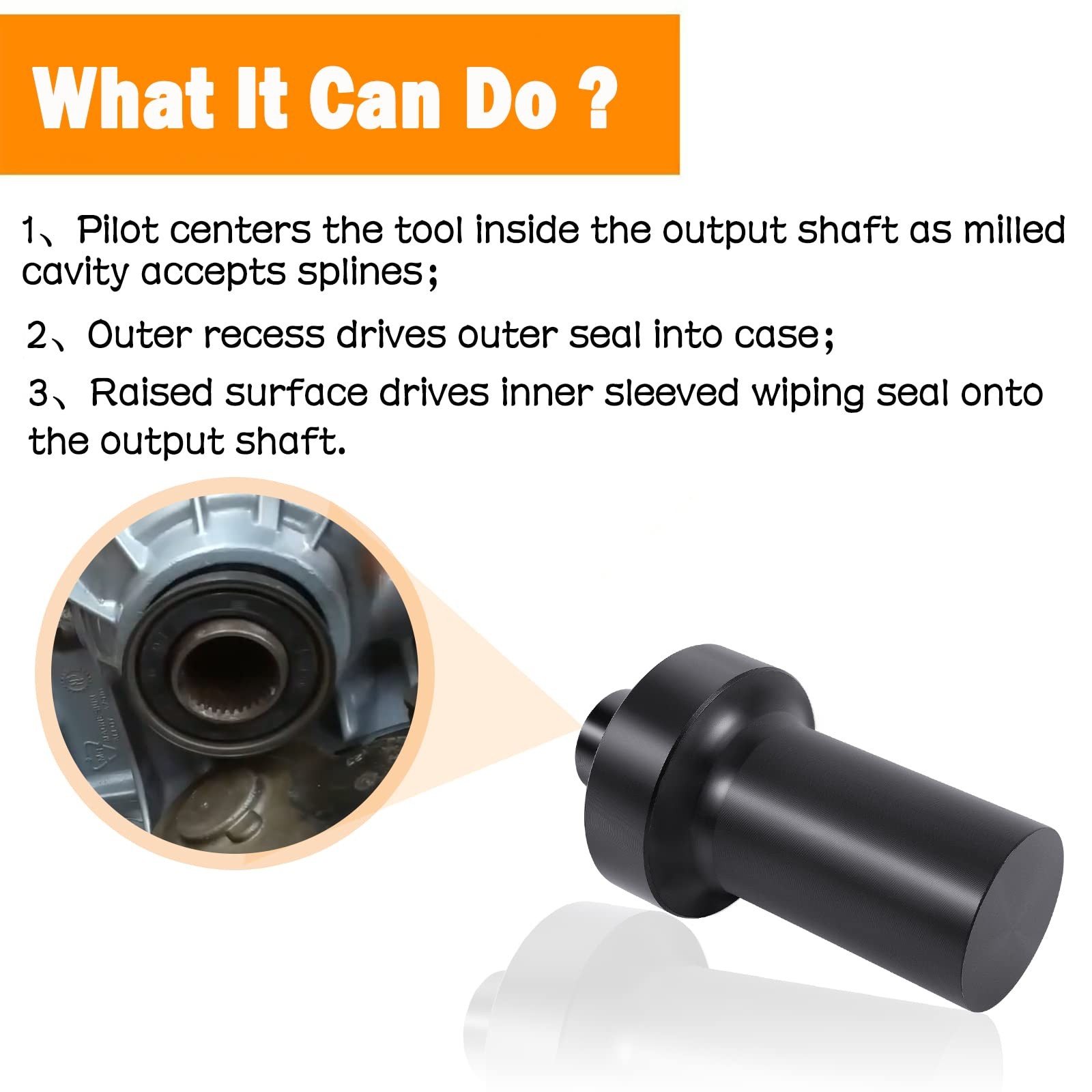 Fits GMC NP246 NP261 NP261XHD NP263 NP263XHD Front-Output Seal Install Tool T…