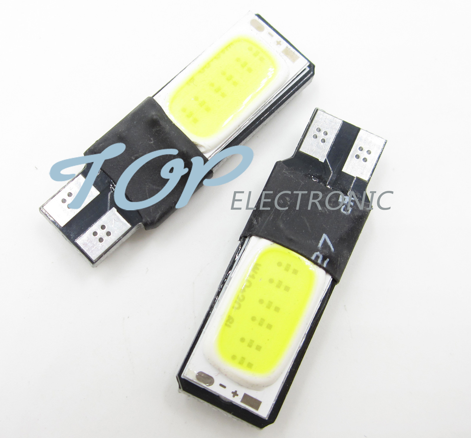 5PCS 6W Bright T10 LED Auto Car Interior COB Width Wedge Bulb Light 12V White
