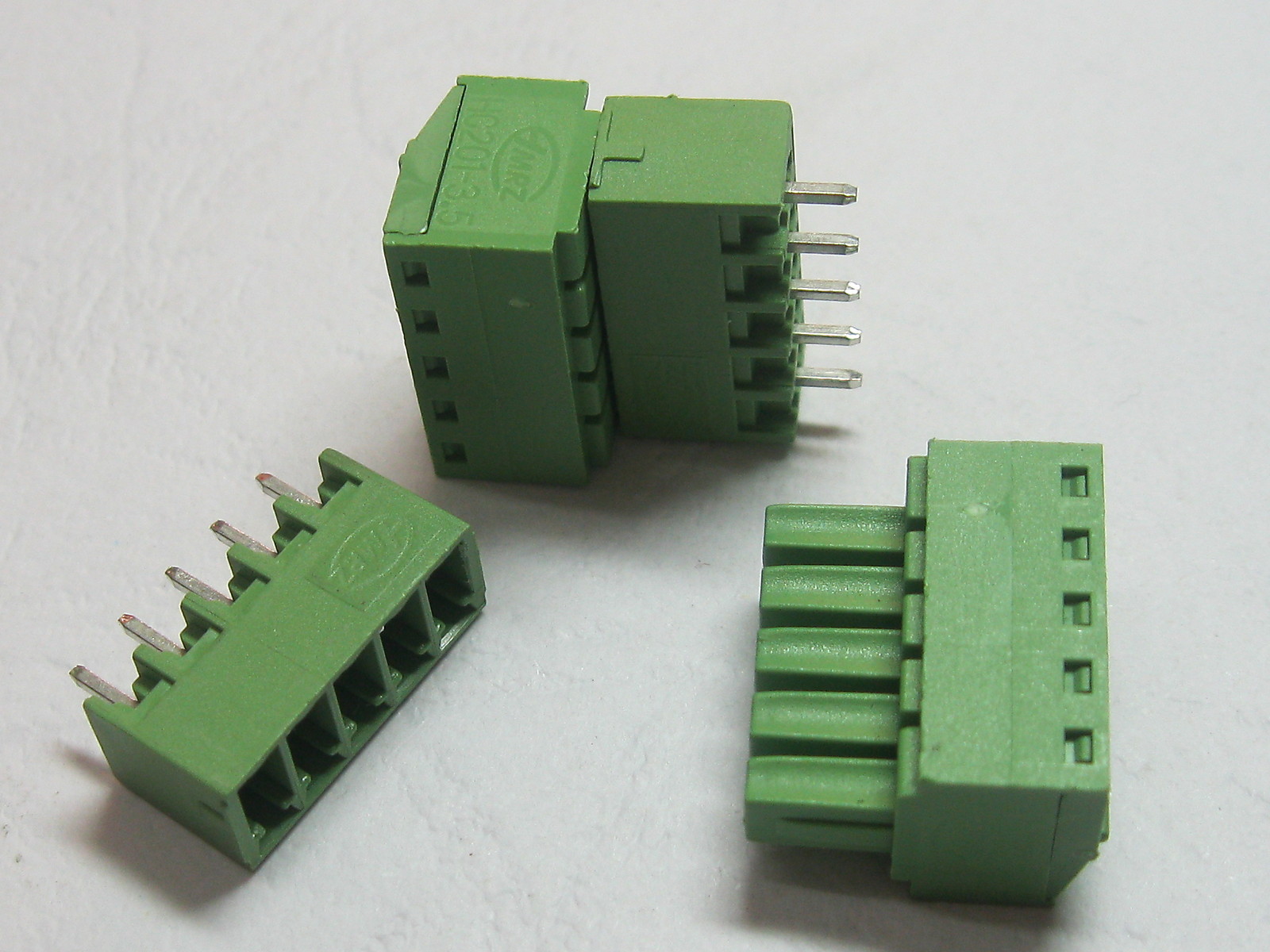 20 pcs 5pin/way Pitch 3.5mm Screw Terminal Block Connector Green Pluggable Type
