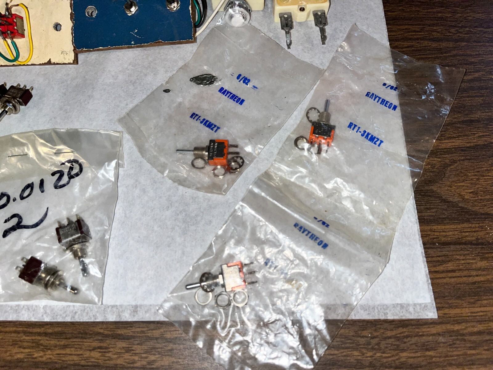 Lot of electronics. Synchron elec. Clock motor, micro switches and toggles, etc