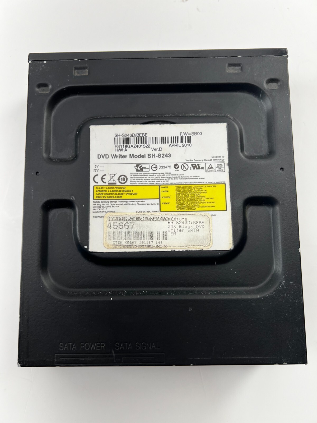 TOSHIBA SAMSUNG DVD WRITER SH-S243