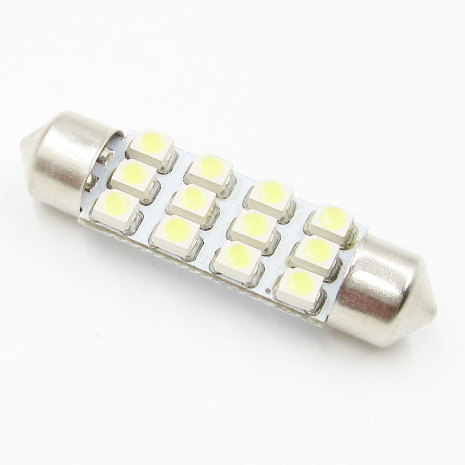 2pcs Car Dome 12 3528-SMD LED White Bulb Light Interior Festoon Lamp 40mm New