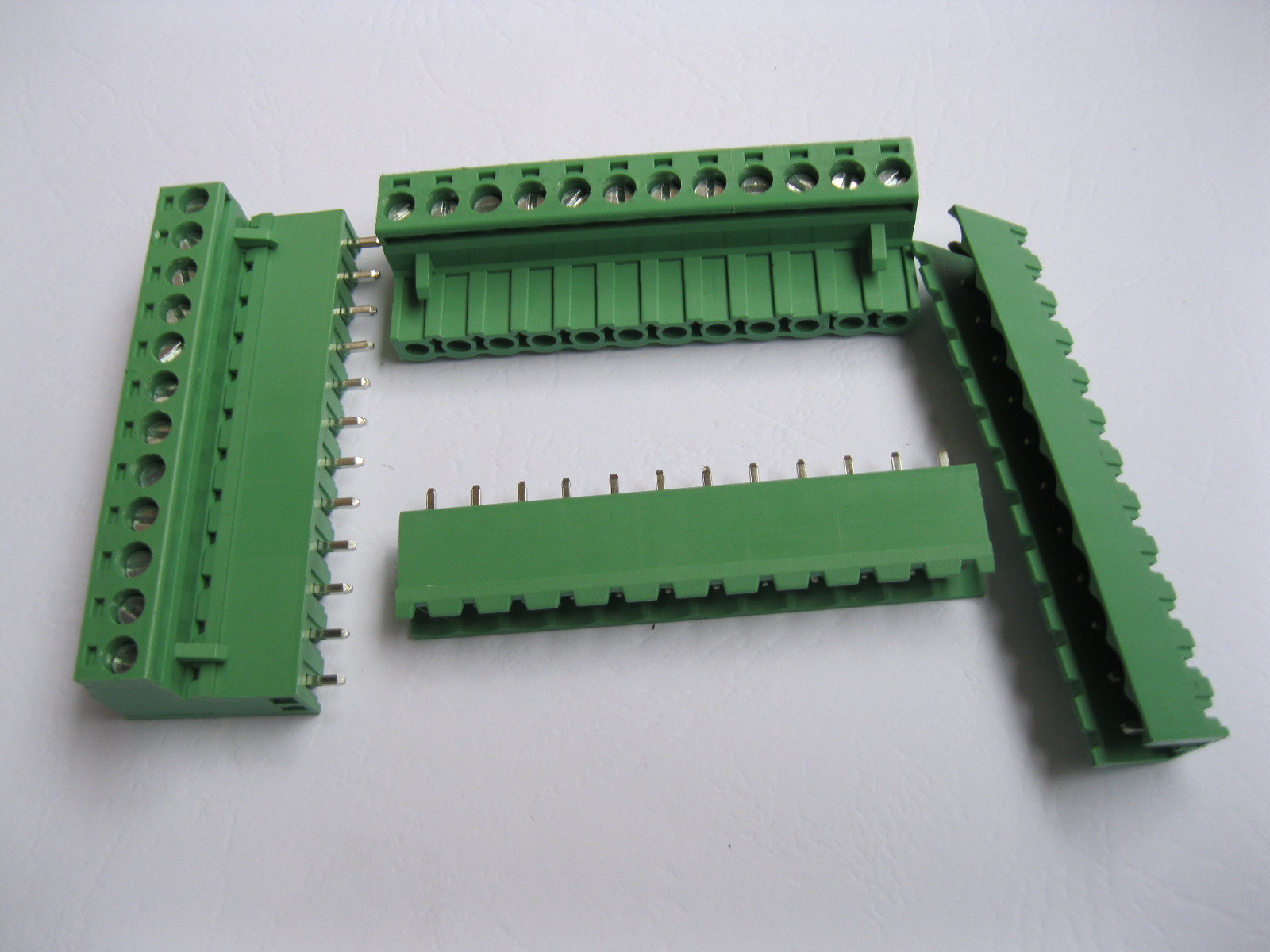 20 pcs 12 pin/way 5.08mm Screw Terminal Block Connector Green Pluggable Type