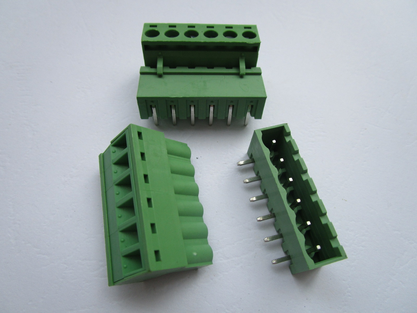 160 pcs Close Angle 6 pin 5.08mm Screw Terminal Block Connector Plugbale Type