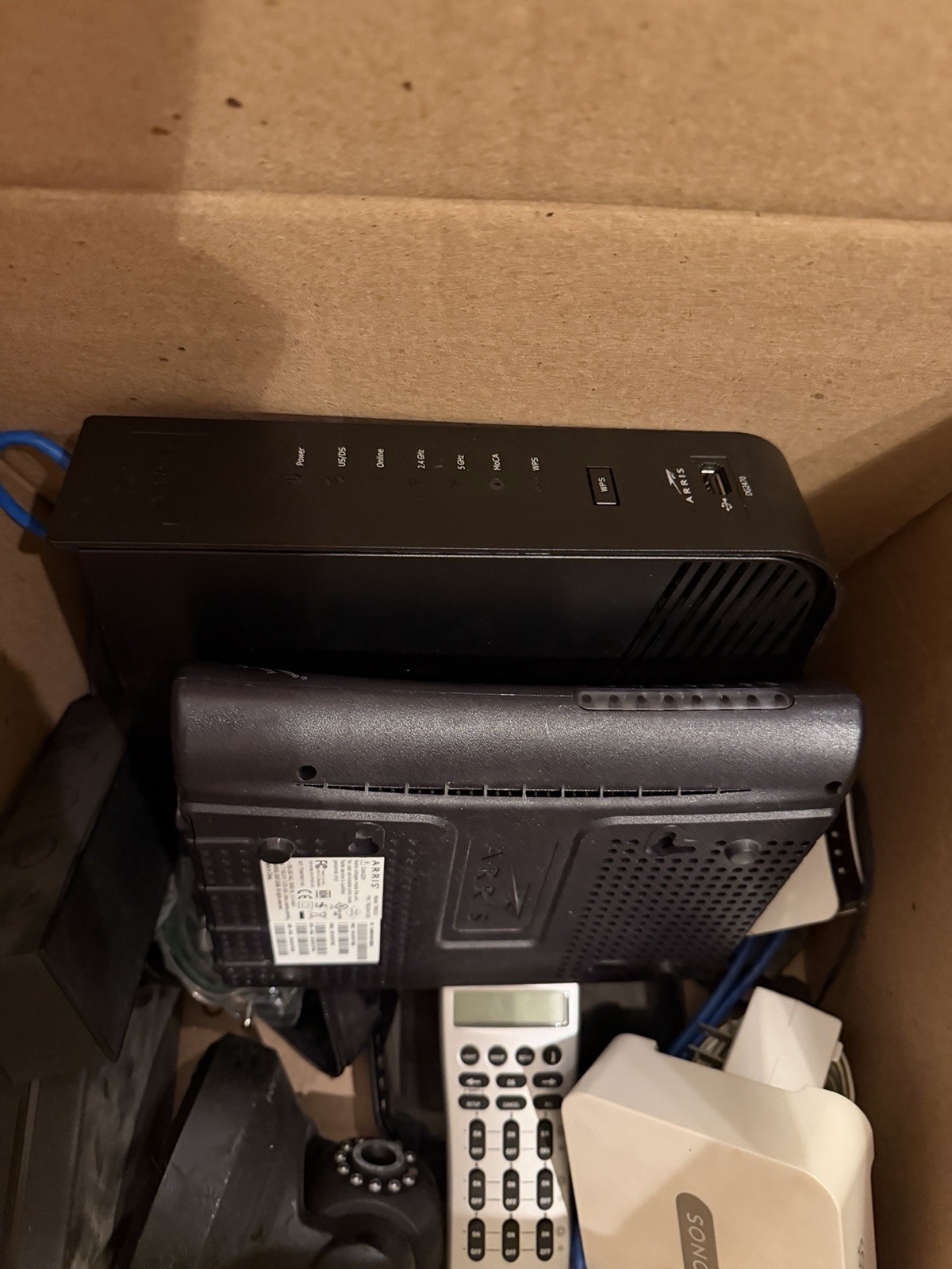 ARRIS Modem/Router SONOS Device GE Security Items Cables Mixed Lot.