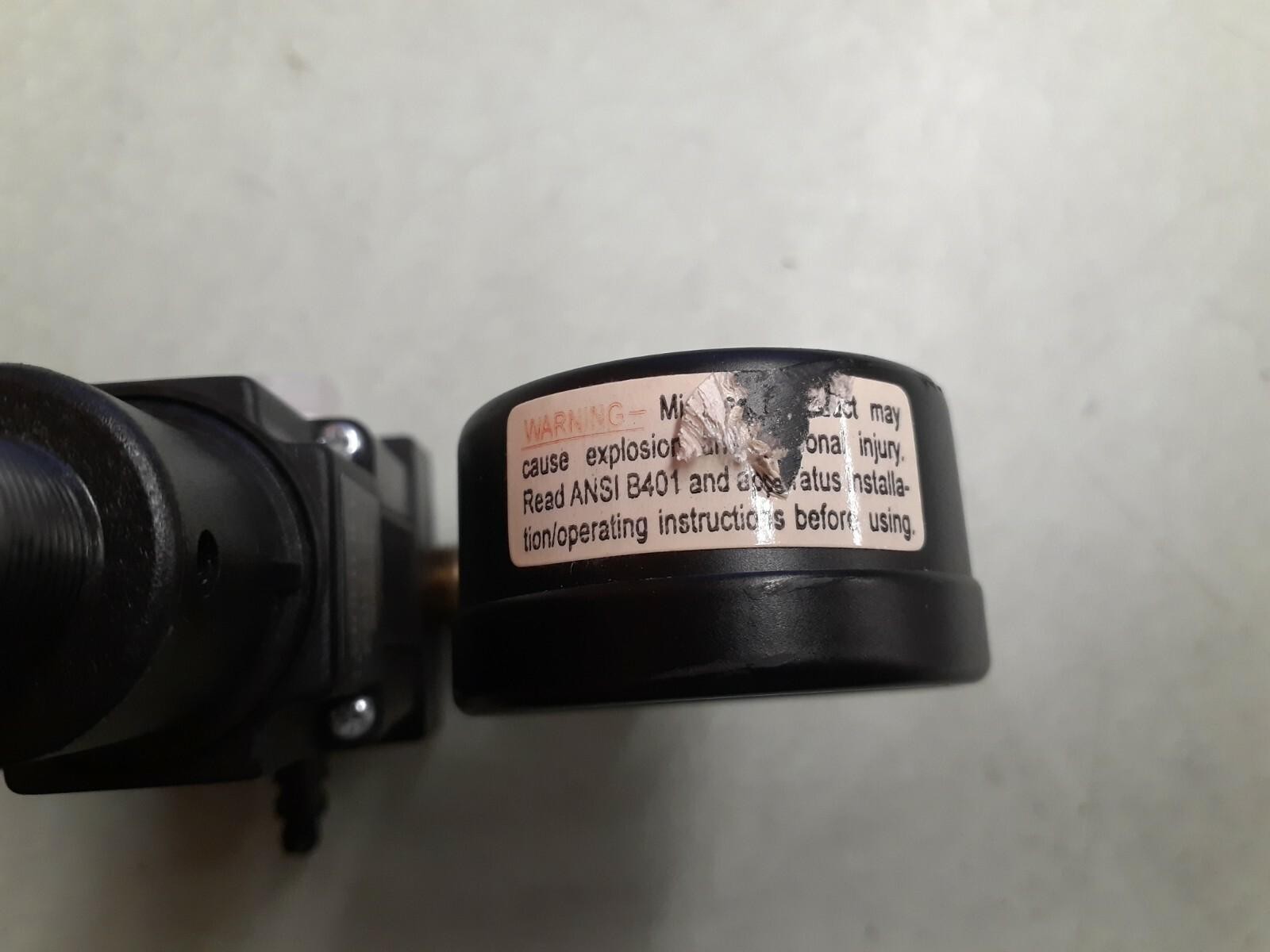 VIDEOJET 208266 Regulator ETO-3M Solenoid and ANSI B401 Gauge