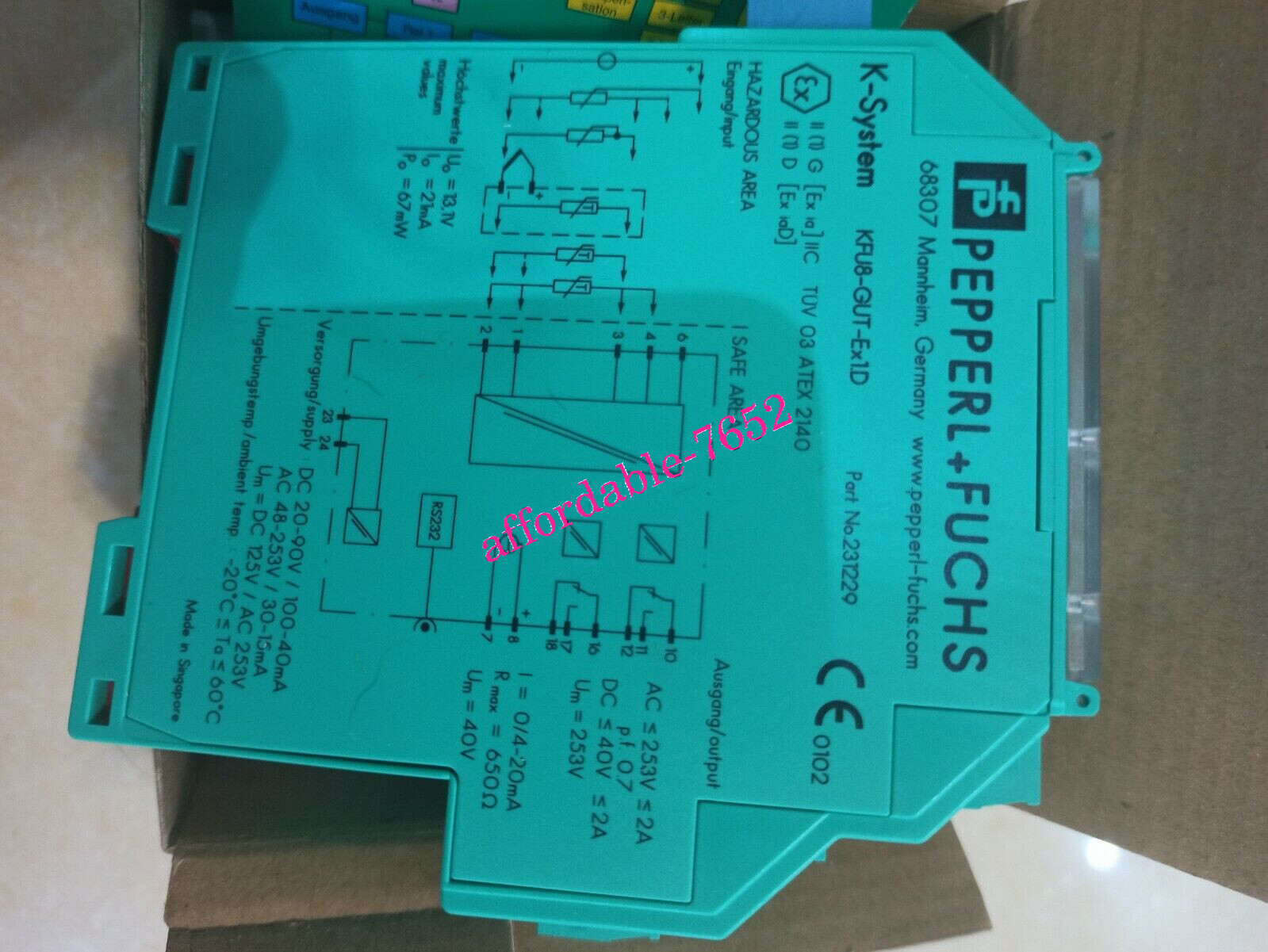 Pepperl-Fuchs KFU8-GUT-EX1.D IN NEW BOX ALL NEW safety barrier DHL or FedEx
