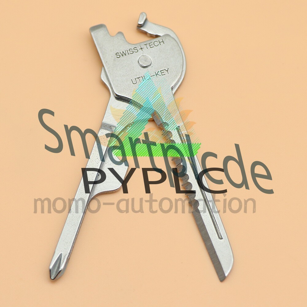 6-in-1 Utili Key Tool Keyring Keychain Gadgets Multifunction Stainless Steel ~