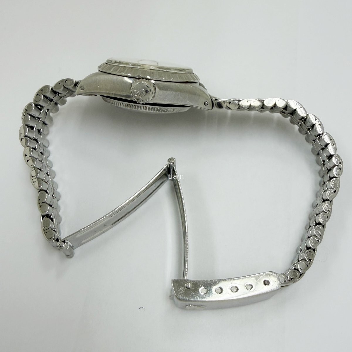 ROLEX 6924 Oyster Perpetual Date Silver Mosaic Automatic SS