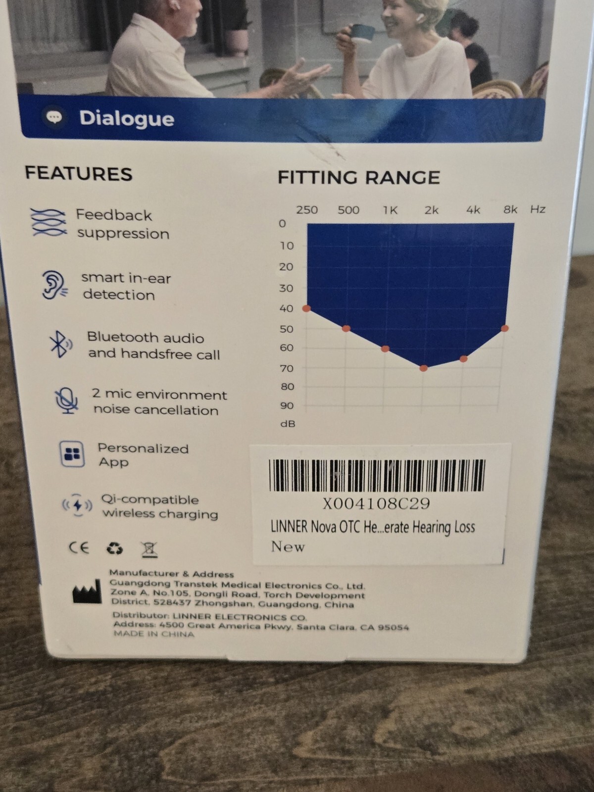 Linner Nova Noise Canceling Bluetooth Hearing Buds SEALED