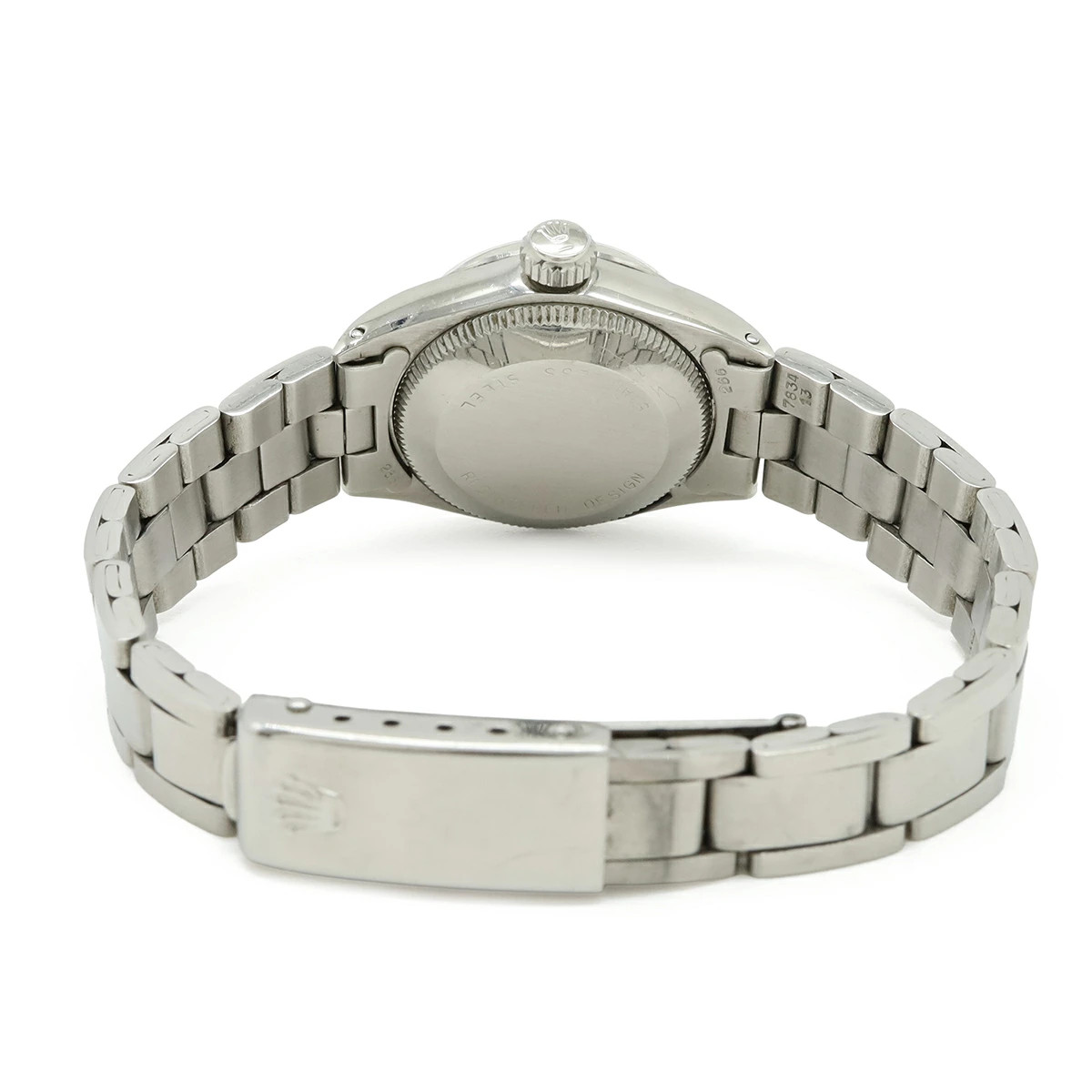 ROLEX Oyster Perpetual Date Silver Dial SS Ladies Automatic Watch Model 6516