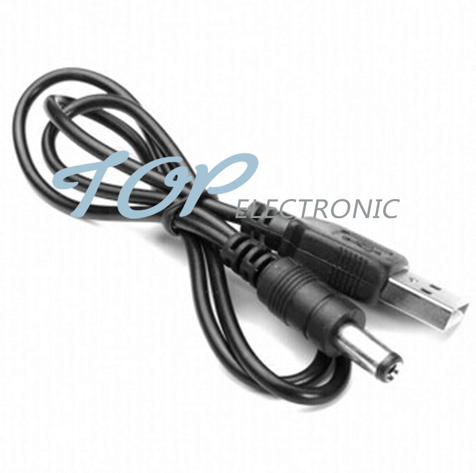 10PCS USB 2.0 to DC 5.5mm X2.1mm 80cm USB to power cord Cable MCU Power supply