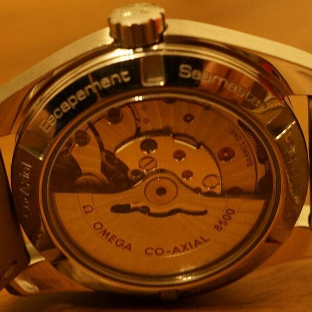 Omega Watch Seamaster/Aqua Terra/Co-Axial Chronometer Leather Auth Men’s w/Boxed