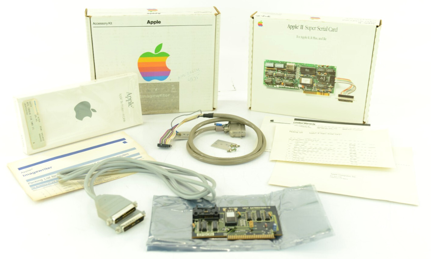 Apple Lot – Epson APL Board & Cable – Imagewriter Printer Cable – Empty Boxes
