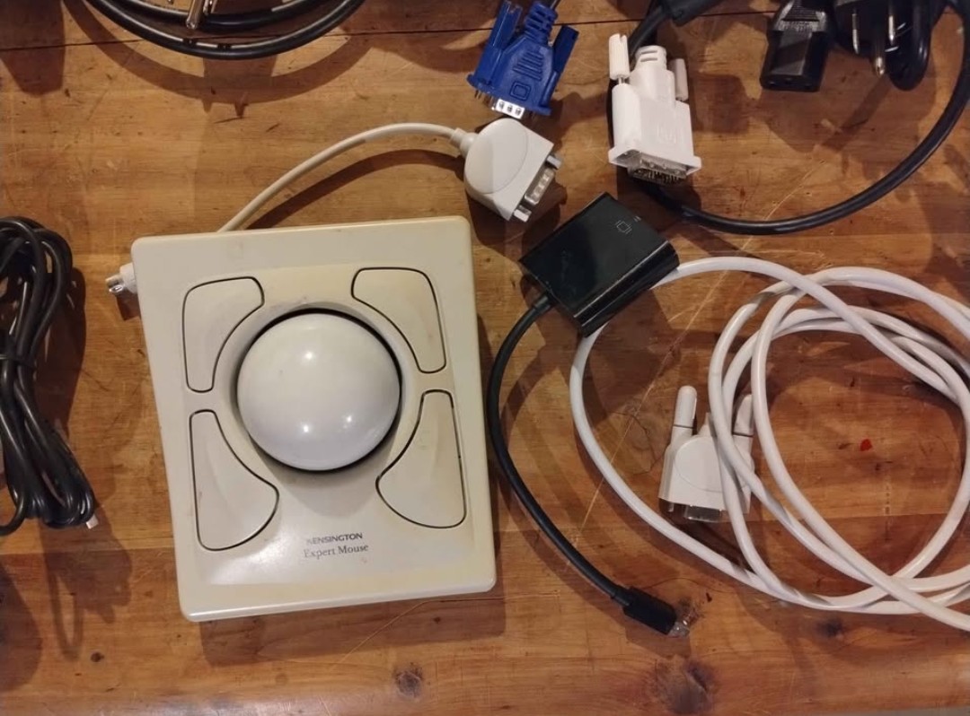 PC Accessory LOT KEYBOARDS, MOUSE, TRACK PAD, CABLES, CORDS, ADAPTERS