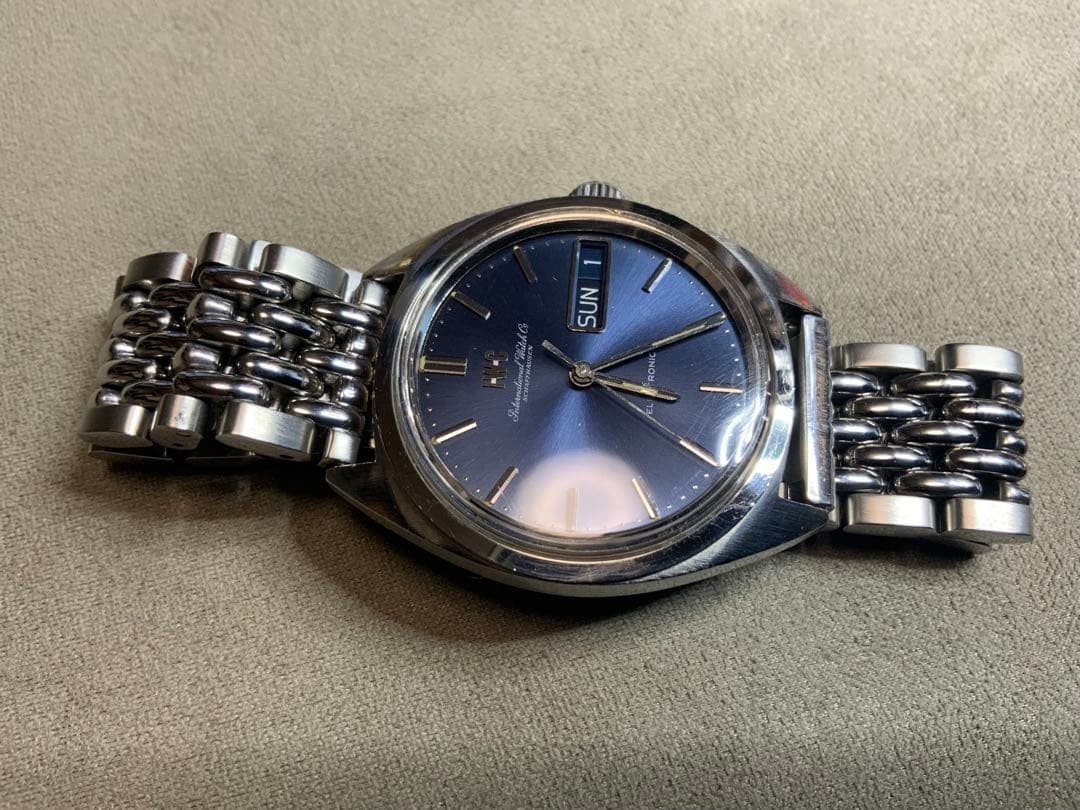 IWC Schaffhausen Electronic 2231A SS Original Dial Blue Automatic(Cal.150) Rare