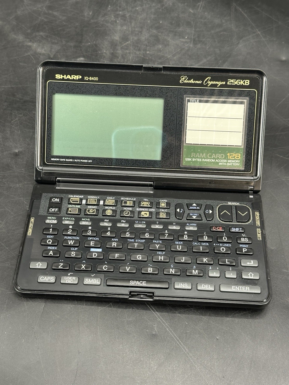 Sharp IQ 8400 Electronic Organizer 256KB RAM Card 128K