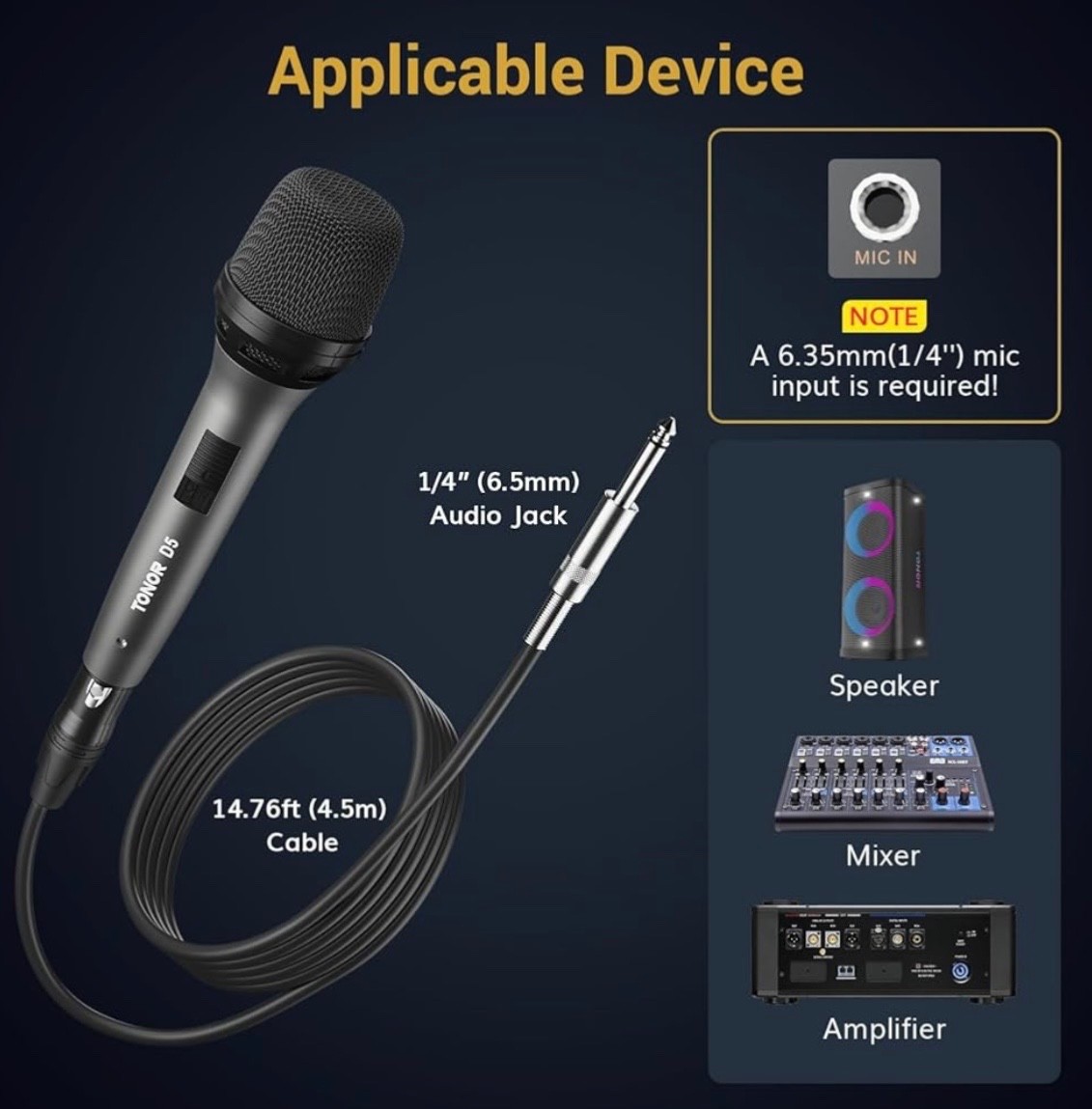 Tonor d5 dynamic karaoke microphone