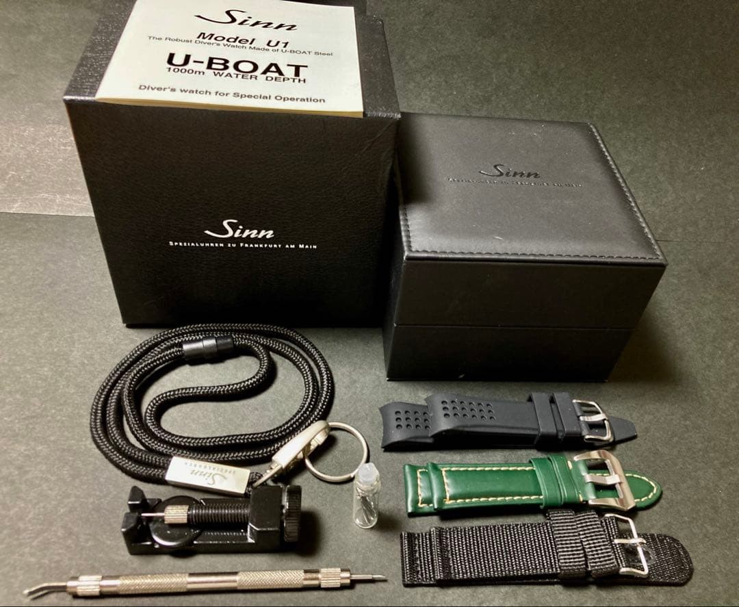 SINN Watch 1020.U2.EZM UTC U-boat Steel Silicone Strap Men’s Wristwatch w/Box