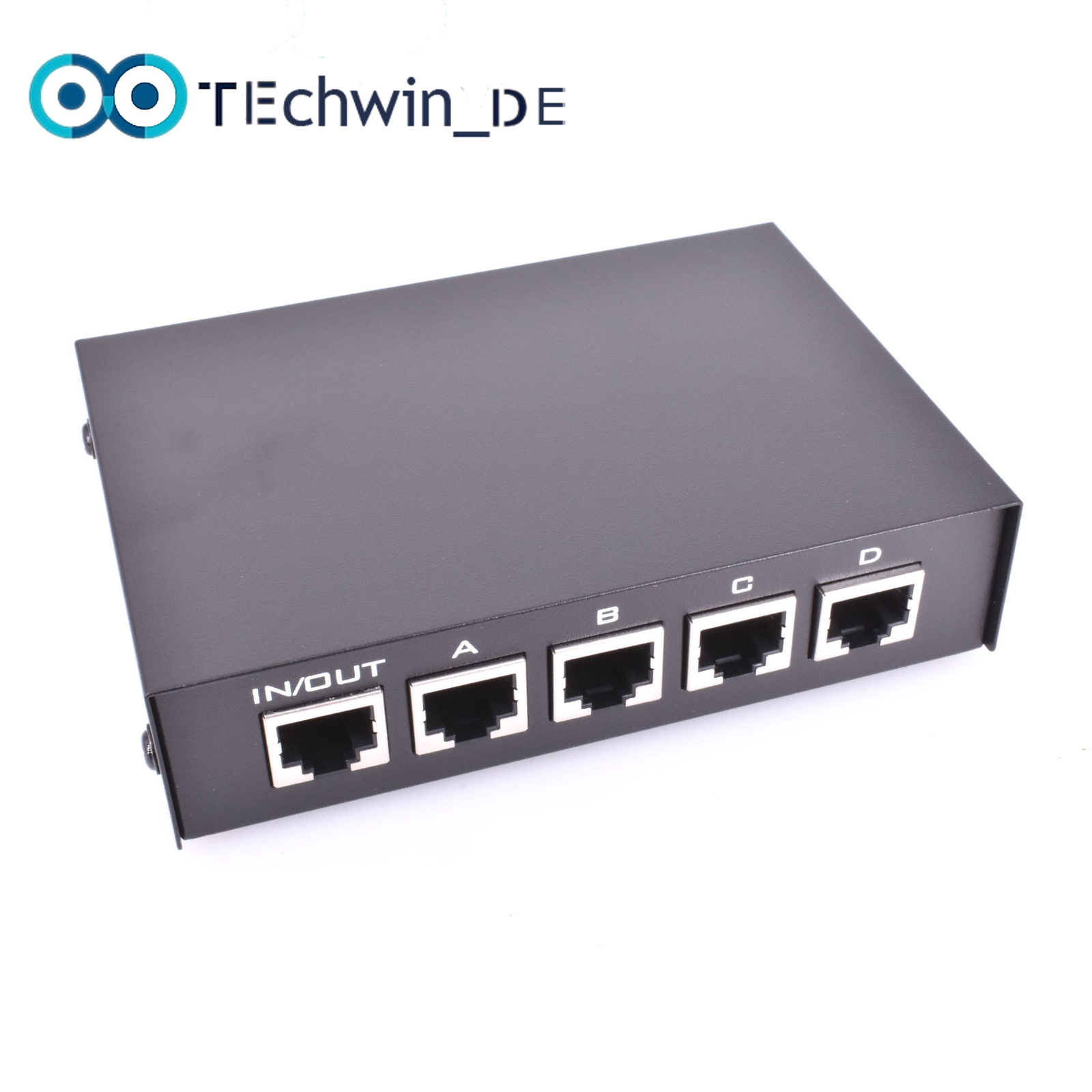 4 Port 8P8C RJ45 Manual Sharing Networking Switch Box Adapter MT-RJ45-4 Box New